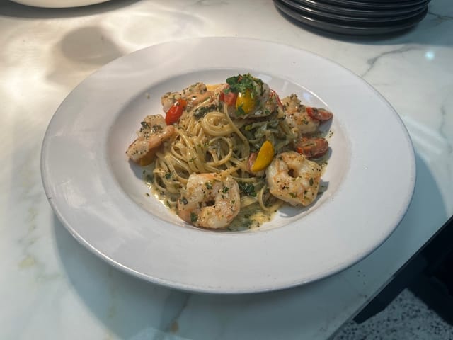 Linguine al Scampi.