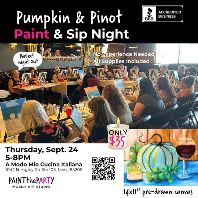 Pumpkin and Pinot Paint and Sip